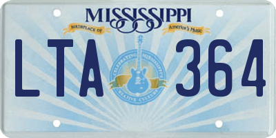 MS license plate LTA364