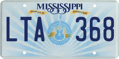 MS license plate LTA368