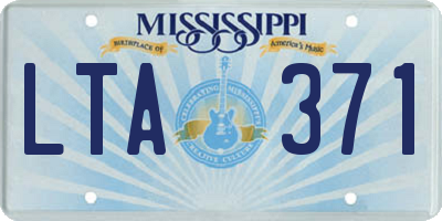 MS license plate LTA371