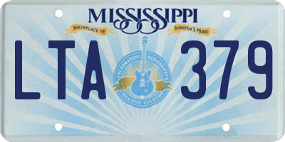 MS license plate LTA379