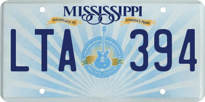 MS license plate LTA394