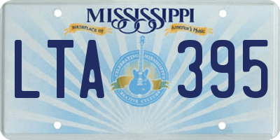 MS license plate LTA395