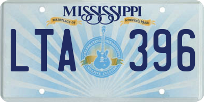 MS license plate LTA396