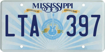 MS license plate LTA397