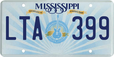 MS license plate LTA399