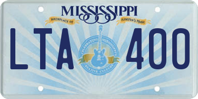 MS license plate LTA400