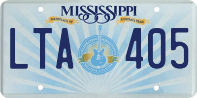 MS license plate LTA405