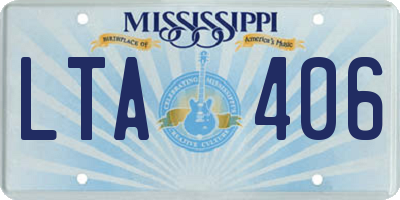 MS license plate LTA406