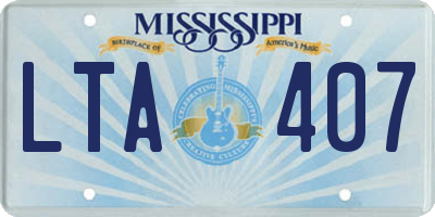 MS license plate LTA407