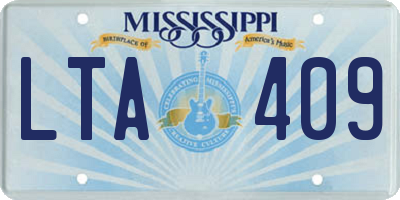 MS license plate LTA409