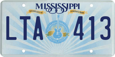 MS license plate LTA413
