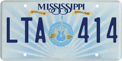MS license plate LTA414