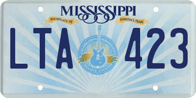 MS license plate LTA423