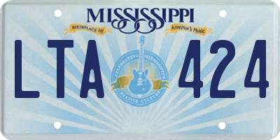 MS license plate LTA424