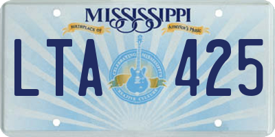 MS license plate LTA425