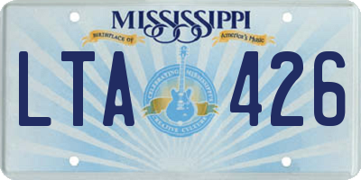 MS license plate LTA426