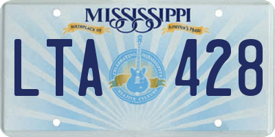MS license plate LTA428