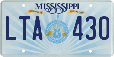 MS license plate LTA430