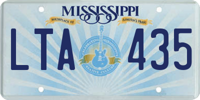 MS license plate LTA435