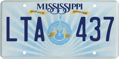 MS license plate LTA437