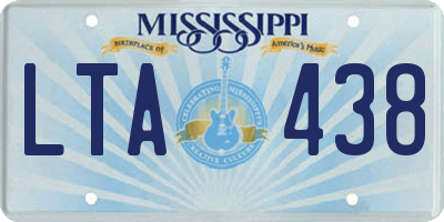 MS license plate LTA438