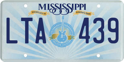 MS license plate LTA439