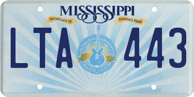 MS license plate LTA443
