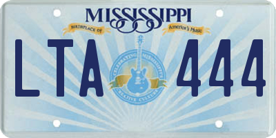 MS license plate LTA444