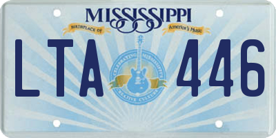 MS license plate LTA446