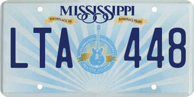 MS license plate LTA448