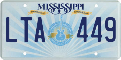MS license plate LTA449