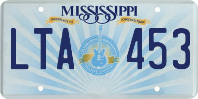 MS license plate LTA453