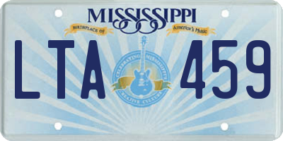 MS license plate LTA459