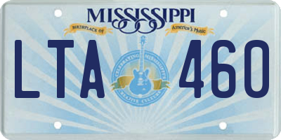 MS license plate LTA460