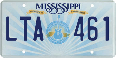 MS license plate LTA461