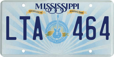 MS license plate LTA464
