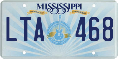 MS license plate LTA468