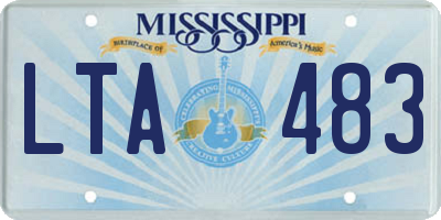MS license plate LTA483