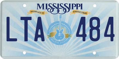MS license plate LTA484