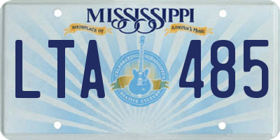 MS license plate LTA485