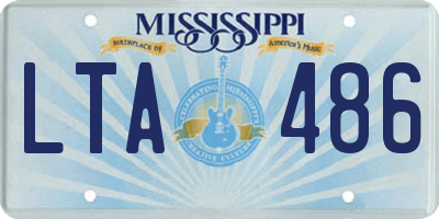 MS license plate LTA486
