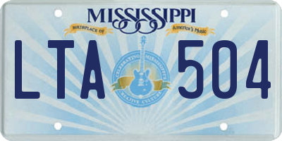 MS license plate LTA504