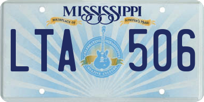 MS license plate LTA506