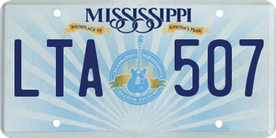 MS license plate LTA507