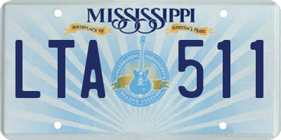 MS license plate LTA511
