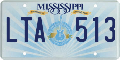 MS license plate LTA513