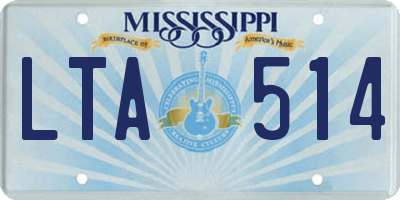 MS license plate LTA514