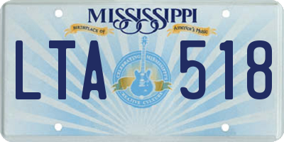 MS license plate LTA518