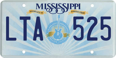 MS license plate LTA525