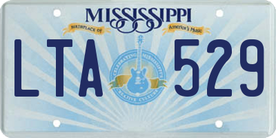 MS license plate LTA529